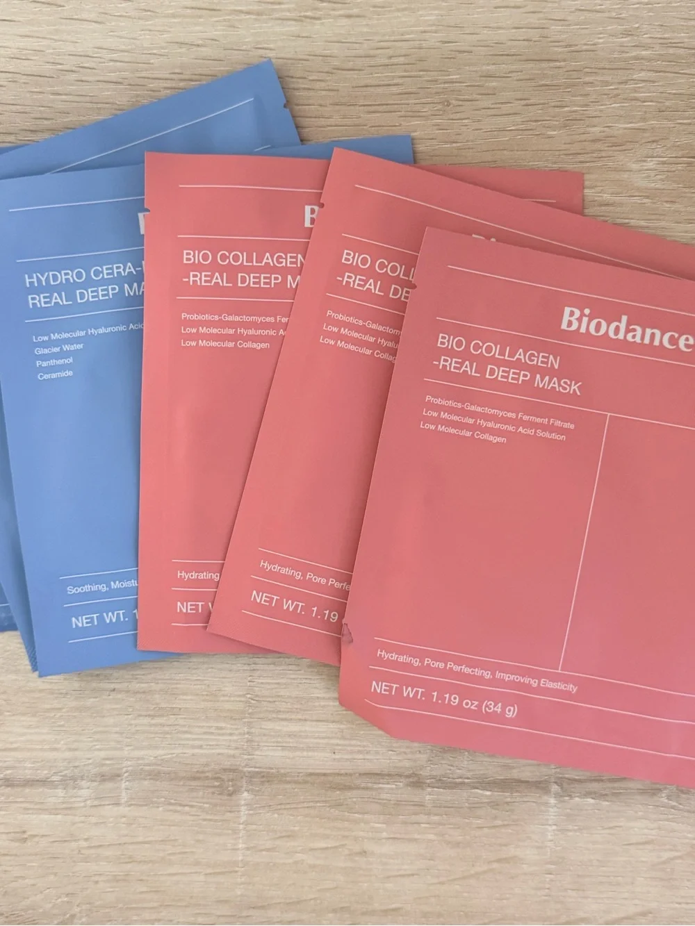 Biodance Bio Collagen & Hydro Cera Sheet Masks - Blue & Coral Pack
